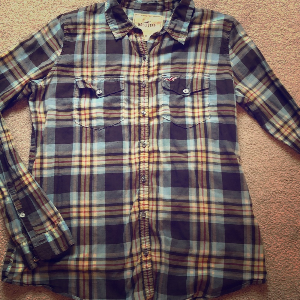 Hollister plaid button down